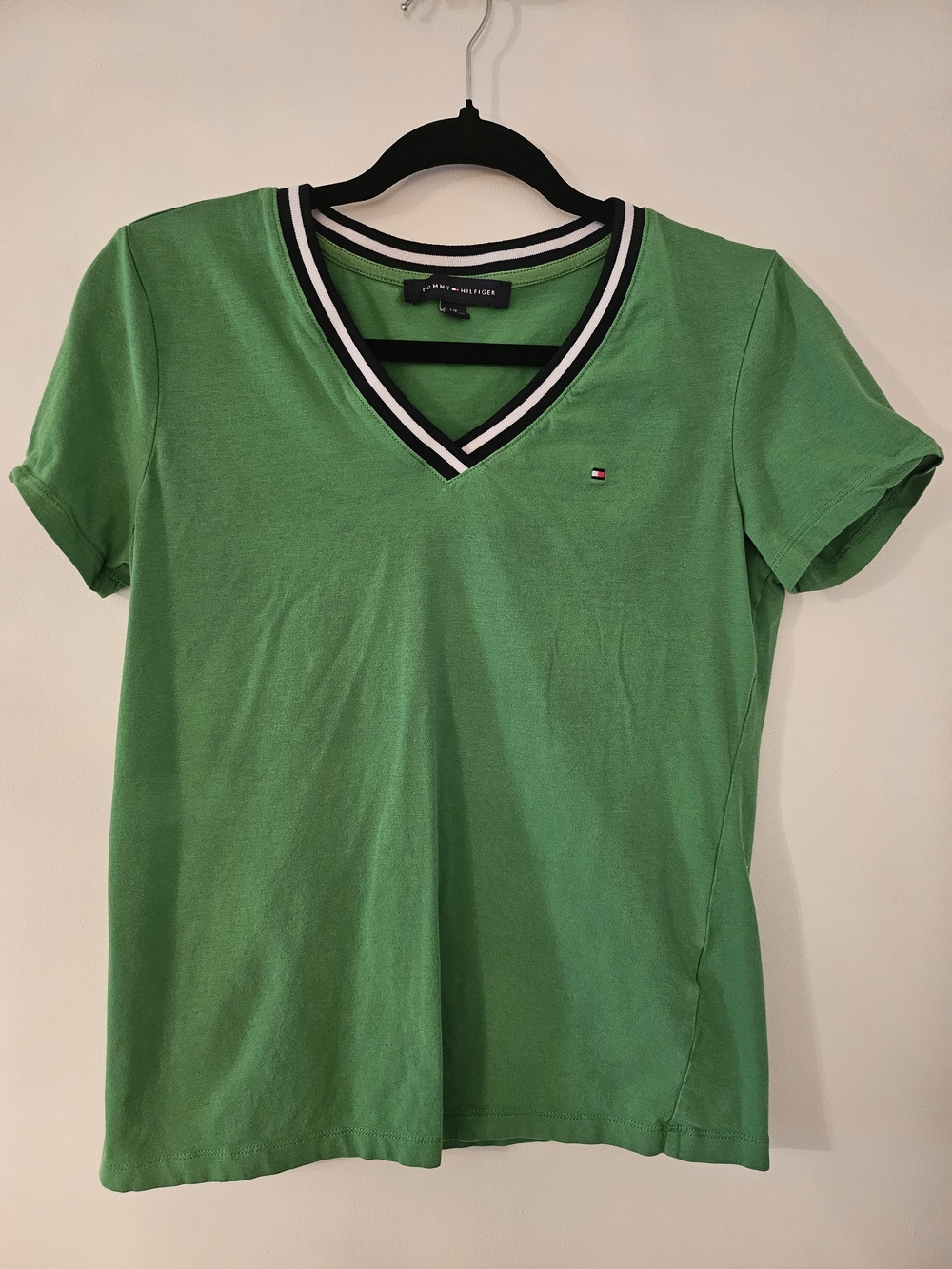 Tommy Hilfiger Green V-Neck Short Sleeve Tee